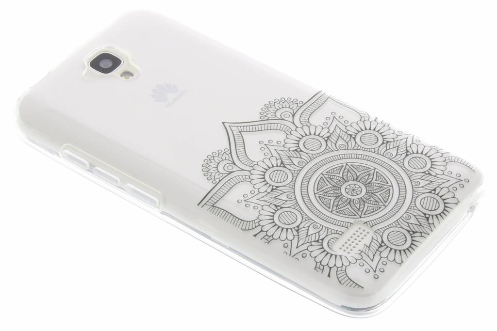 Image of Zwart mandala design TPU hoesje voor de Huawei Y5