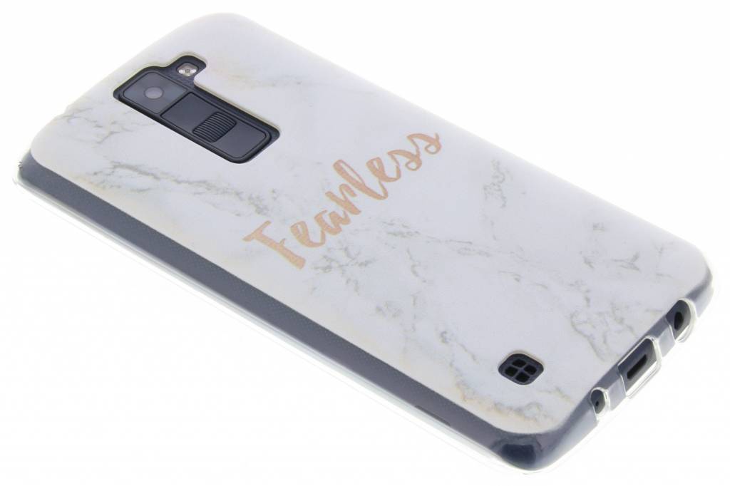 Image of Quote marmer design Fearless TPU hoesje voor de LG K8