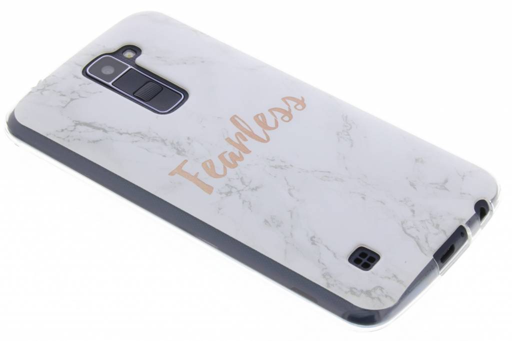 Image of Quote marmer design Fearless TPU hoesje voor de LG K10