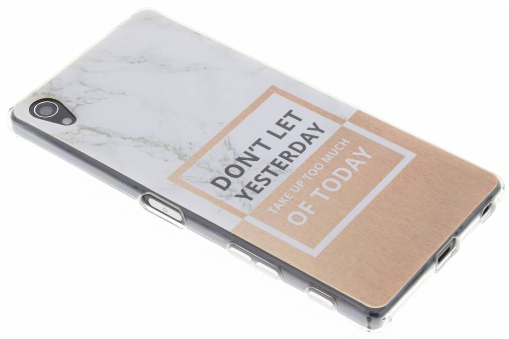 Image of Quote marmer design Don?t Let Yesterday TPU hoesje Sony Xperia Z5 Premium