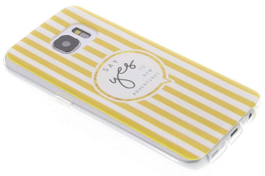 Image of Quote design Say Yes Mosterdgeel TPU hoesje voor de Samsung Galaxy S7