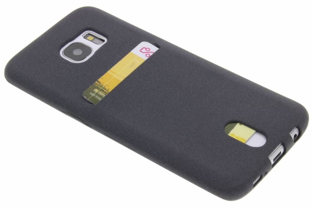 Image of Grijze TPU Siliconen card case voor de Samsung Galaxy S7 Edge