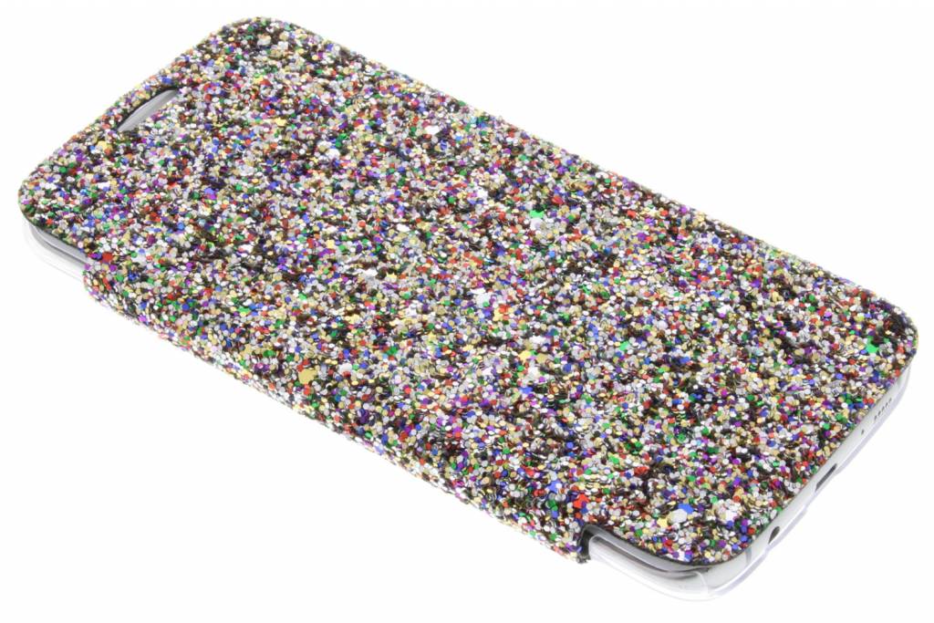 Image of Glitter glam booktype hoes voor de Samsung Galaxy S7 Edge - Multicolor