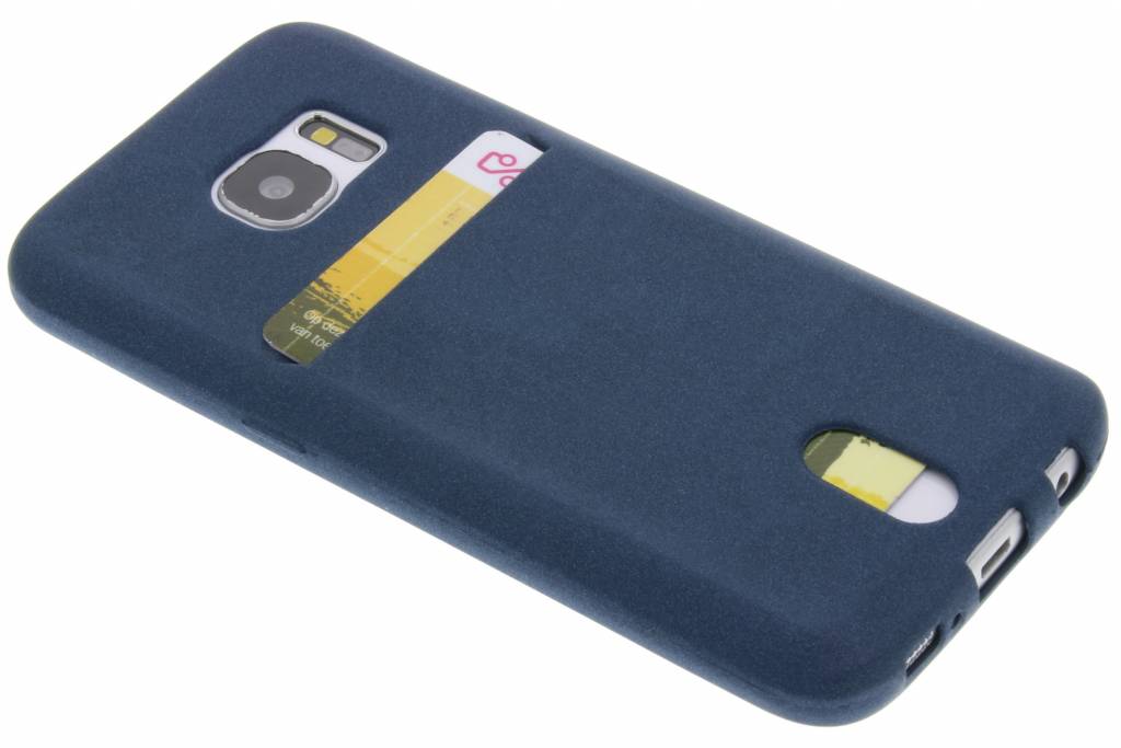 Image of Donkerblauwe TPU siliconen card case voor de Samsung Galaxy S7