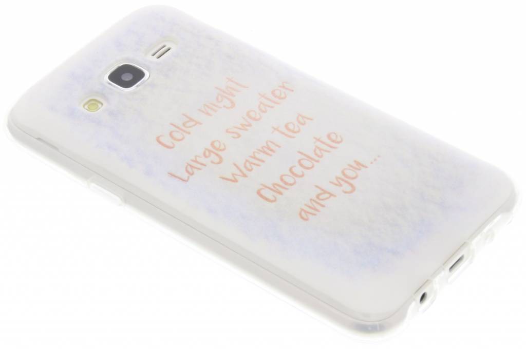 Image of Quote design Cold Night And You TPU hoesje voor de Samsung Galaxy J5