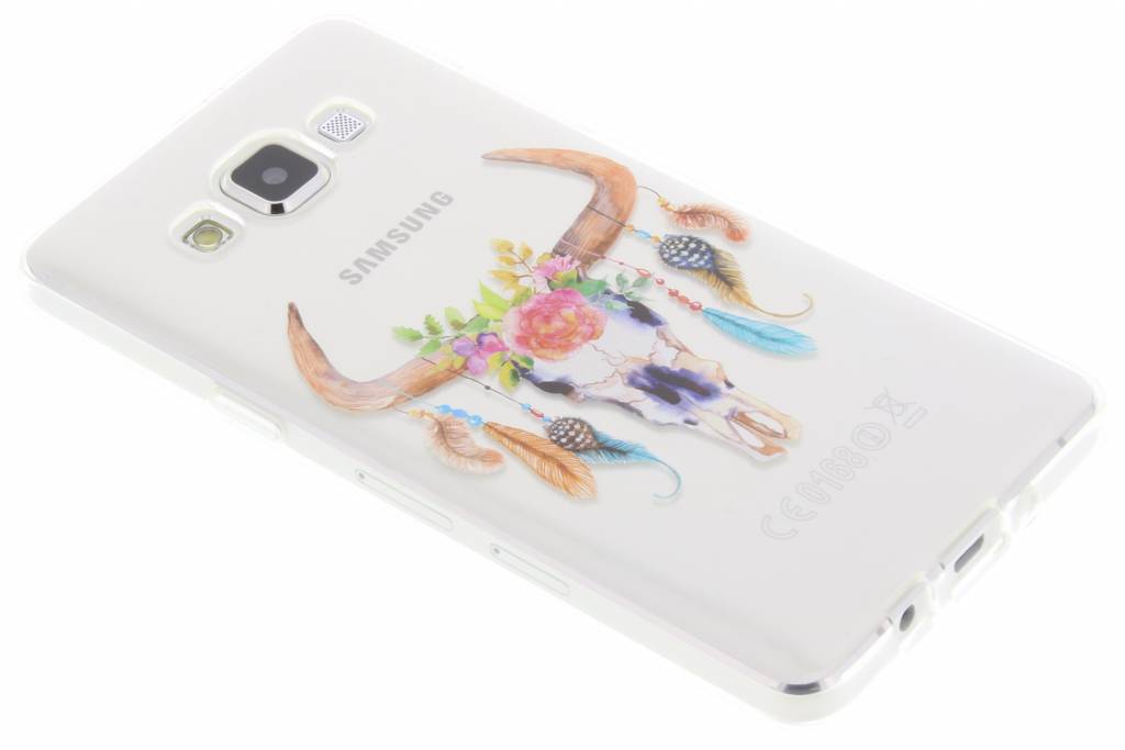 Image of Bull Skull Feathers design TPU hoesje voor de Samsung Galaxy A5