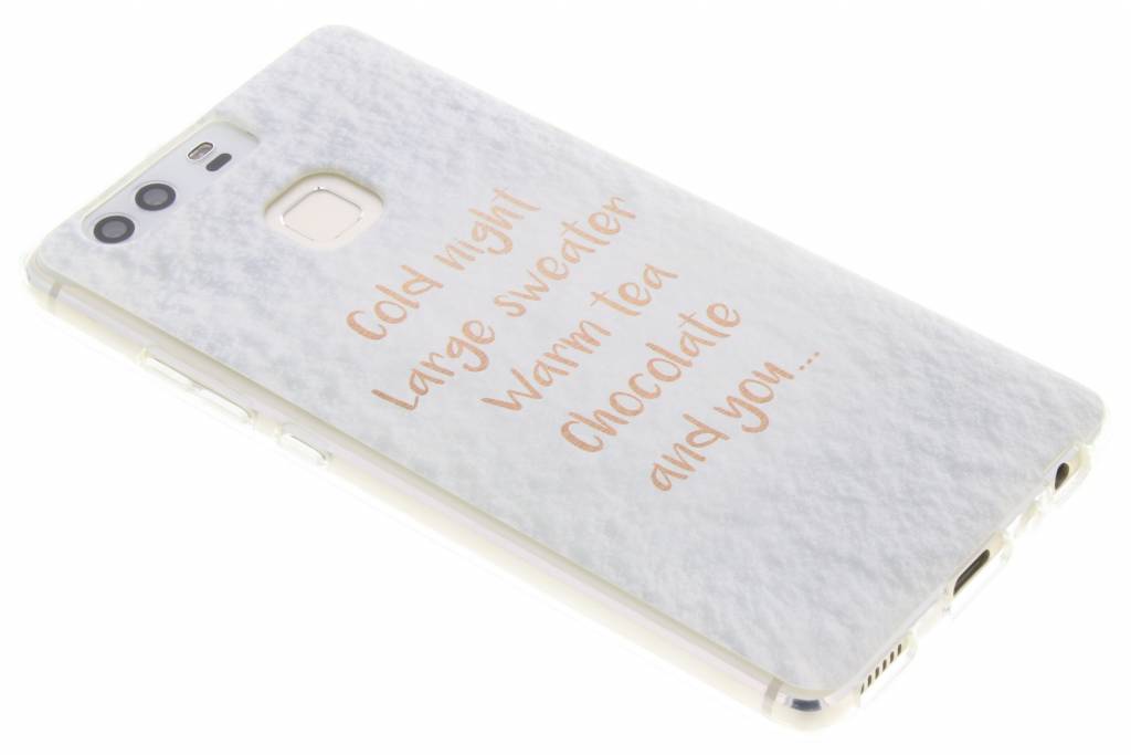 Image of Quote design Cold Night And You TPU hoesje voor de Huawei P9