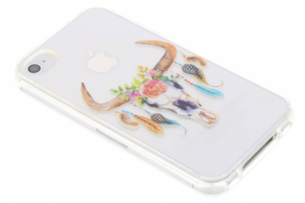 Image of Bull Skull Feathers design TPU hoesje voor de iPhone 4 / 4s