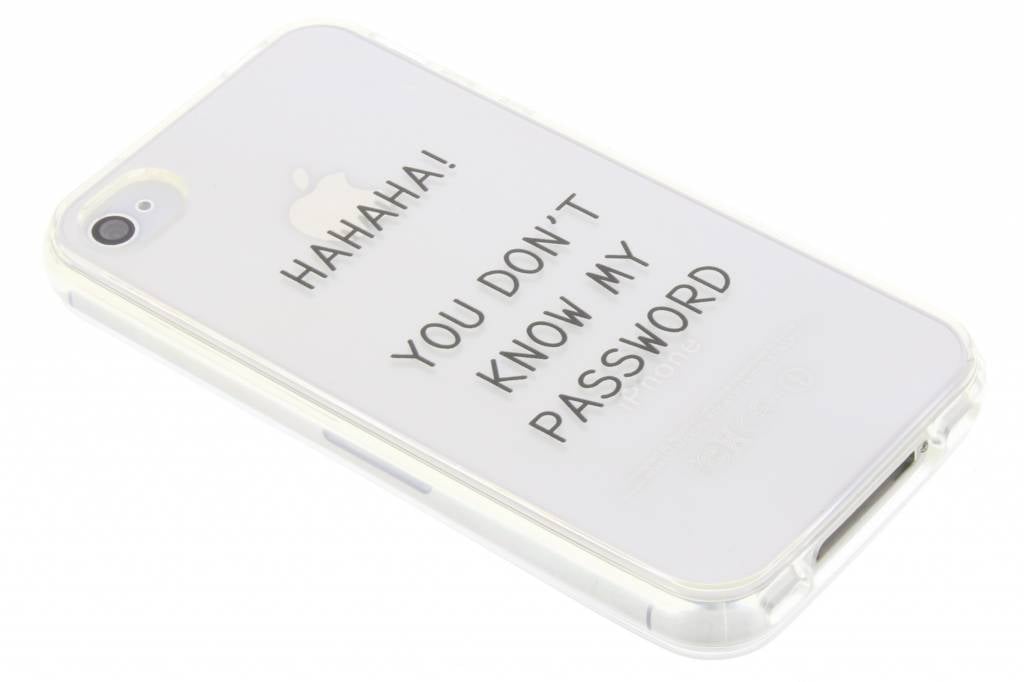 Image of Quote design Don't Know Password TPU hoesje voor de iPhone 4 / 4s