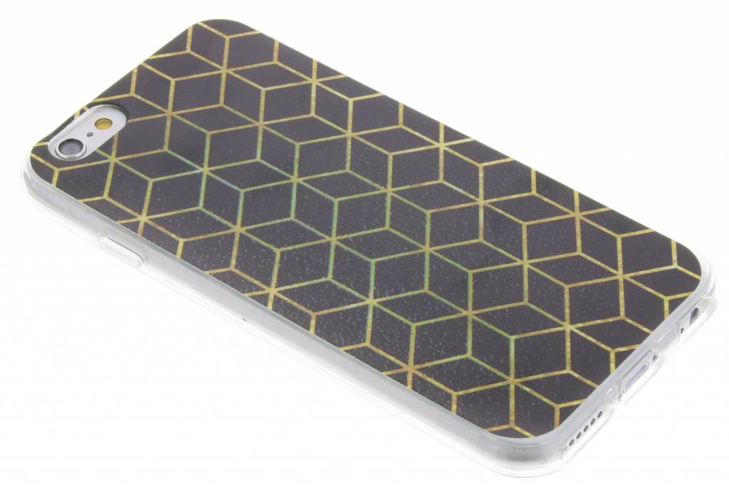 Image of Cubes design gold TPU hoesje voor de iPhone 6 / 6s