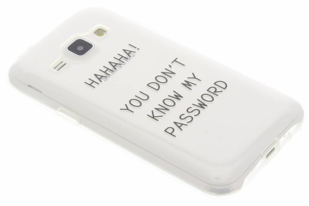 Image of Quote design Don't Know Password TPU hoesje voor de Samsung Galaxy J1