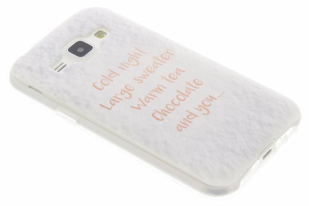 Image of Quote design Cold Night And You TPU hoesje voor de Samsung Galaxy J1