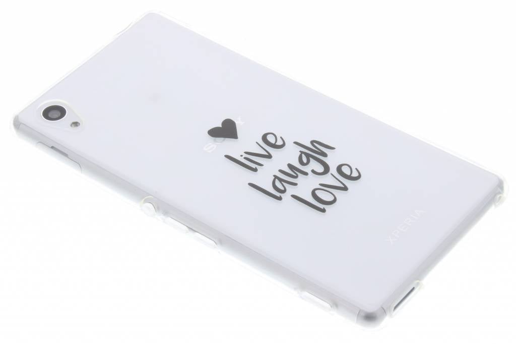 Image of Quote design Live Laugh Love TPU hoesje voor de Sony Xperia M4 Aqua