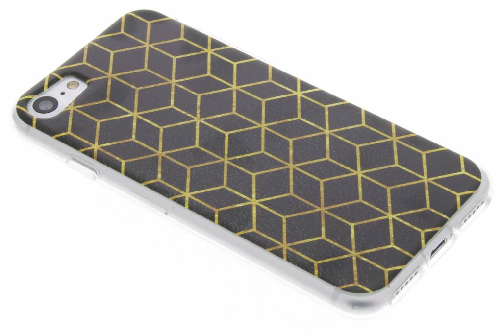 Image of Cubes Gold design TPU hoesje voor de iPhone 7