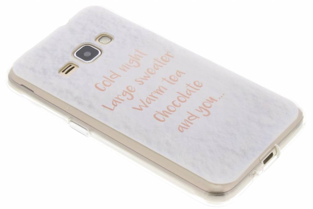 Image of Quote design Cold Night And You TPU hoesje voor de Samsung Galaxy J1 (2016)