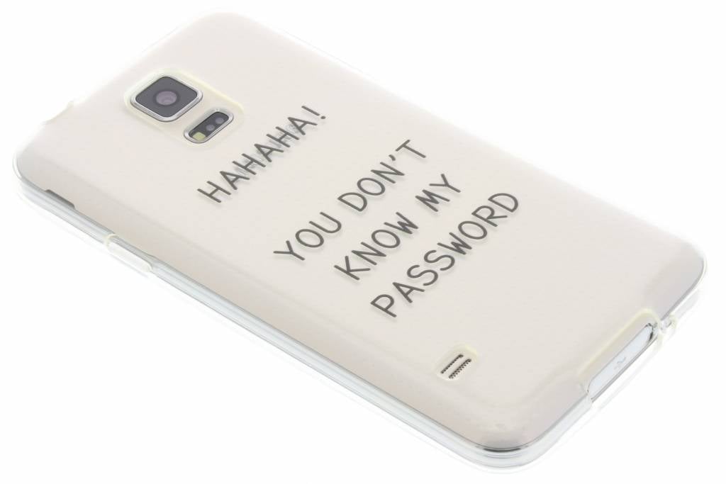 Image of Quote design Don't Know Password TPU hoesje voor de Samsung Galaxy S5 (Plus) / Neo