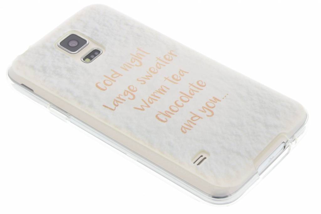 Image of Quote design Cold Night And You TPU hoesje voor de Samsung Galaxy S5 (Plus) / Neo