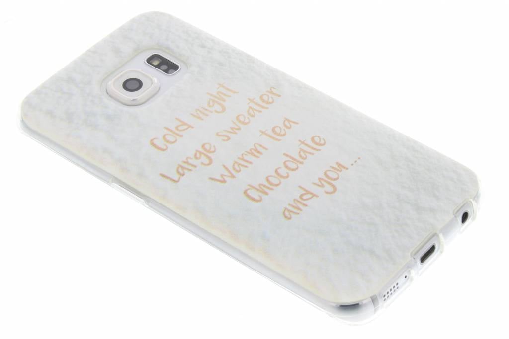 Image of Quote design Cold Night And You TPU hoesje voor de Samsung Galaxy S6 Edge