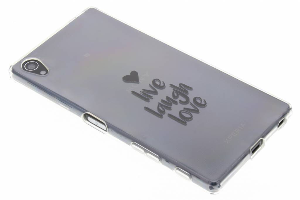 Image of Quote design Live Laugh Love TPU hoesje voor de Sony Xperia Z5 Premium