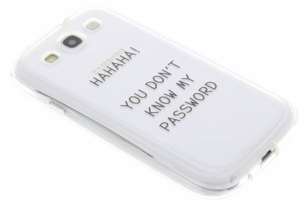 Image of Quote design Don't Know Password TPU hoesje voor de Samsung Galaxy S3 / Neo