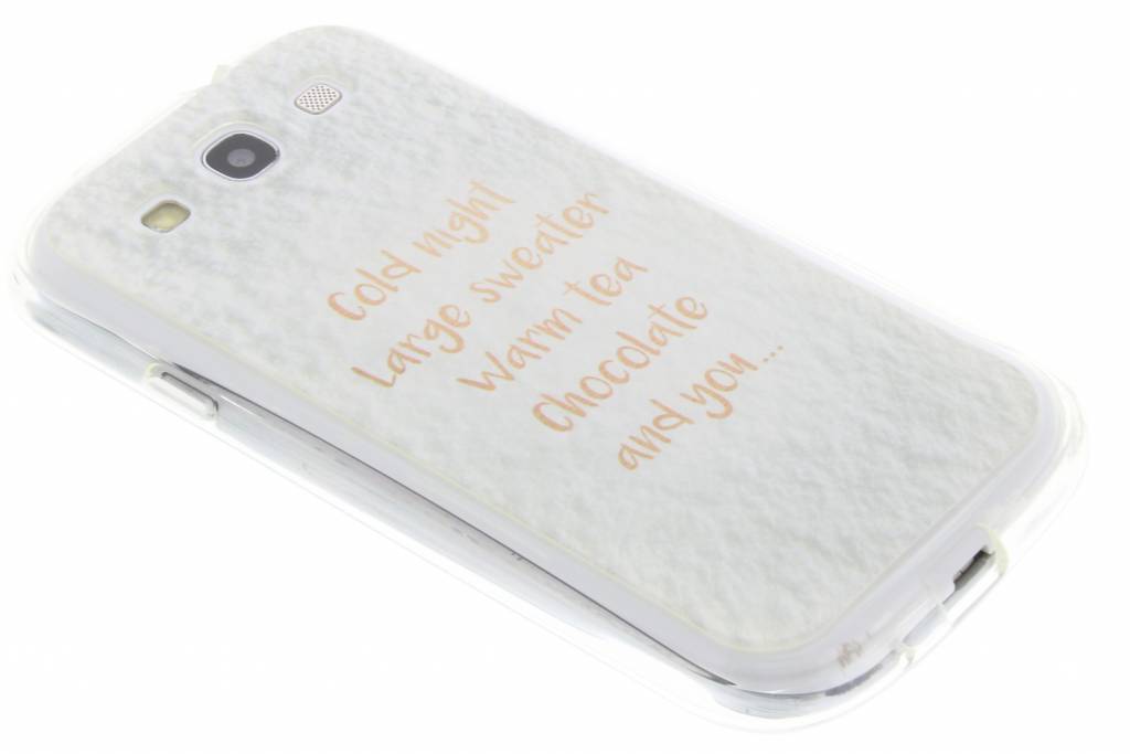 Image of Quote design Cold Night And You TPU hoesje voor de Samsung Galaxy S3 / Neo