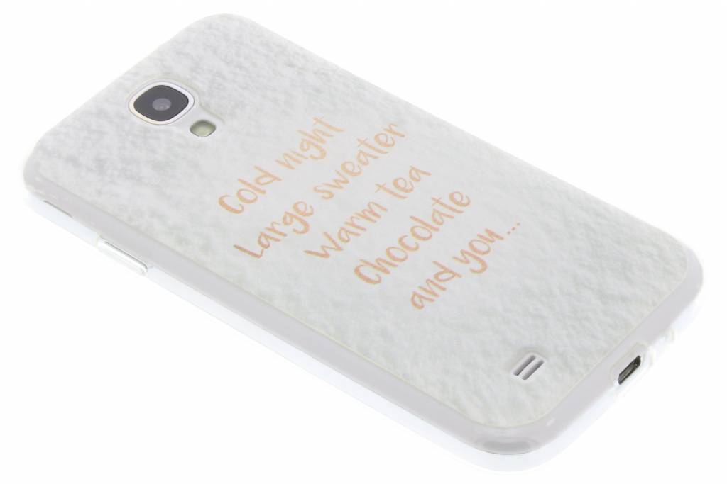 Image of Quote design Cold Night And You TPU hoesje voor de Samsung Galaxy S4