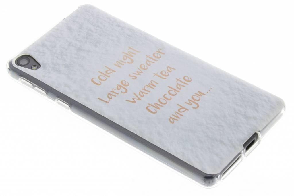 Image of Quote design Cold Night And You TPU hoesje voor de Sony Xperia E5