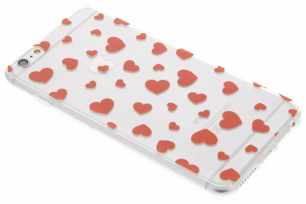 Image of Rode hartjes Love TPU hoesje iPhone 6(s) Plus