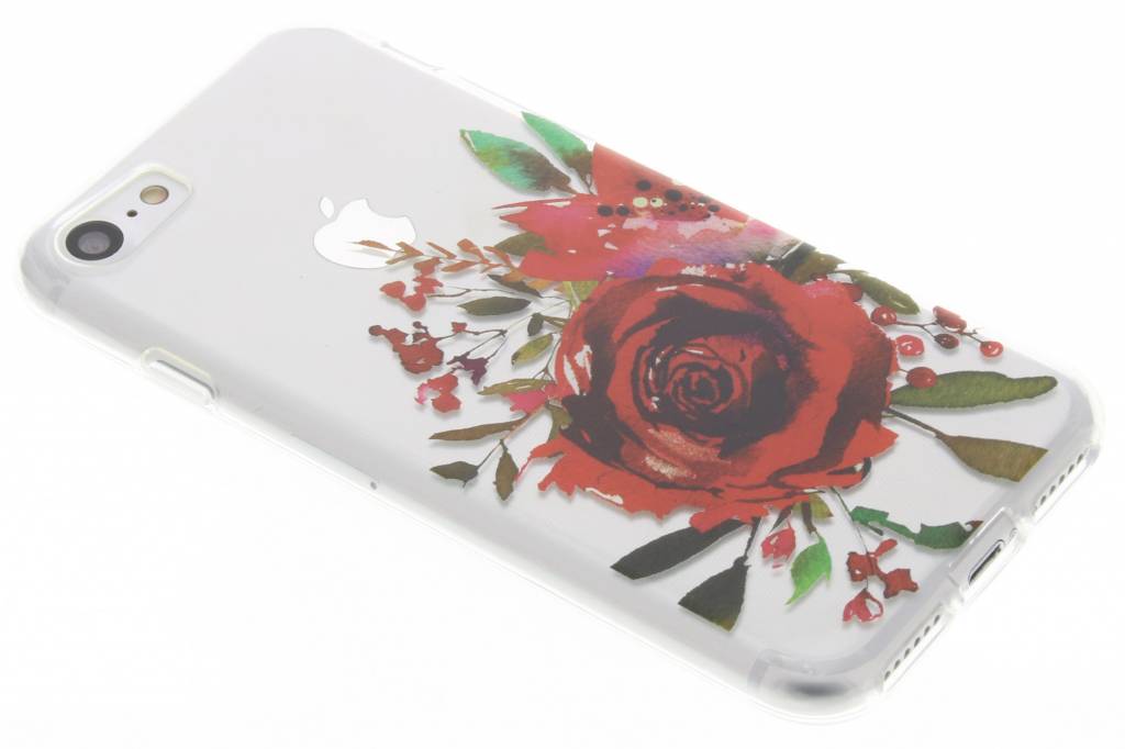 Image of Red Rose Watercolor Love TPU hoesje voor de iPhone 7