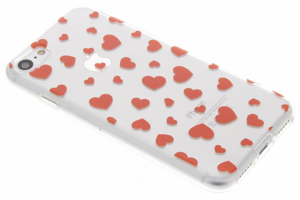 Image of Rode hartjes Love TPU hoesje voor de iPhone 7