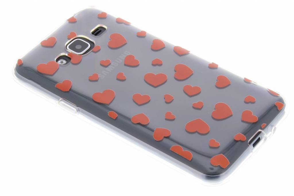 Image of Rode hartjes Love TPU hoesje voor de Samsung Galaxy J3 / J3 (2016)