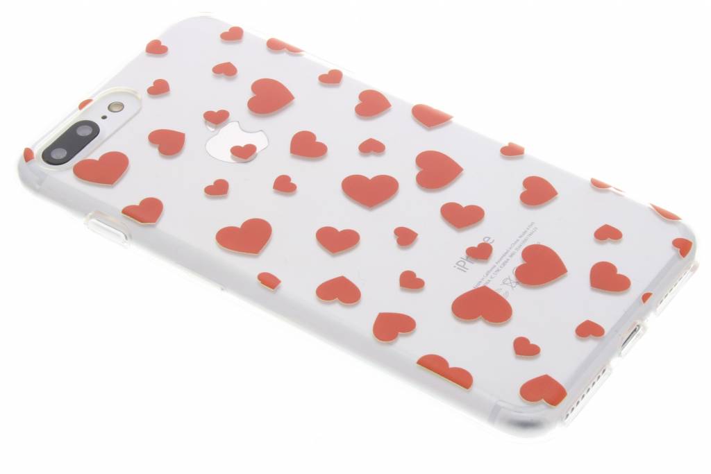 Image of Rode hartjes Love TPU hoesje voor de iPhone 7 Plus