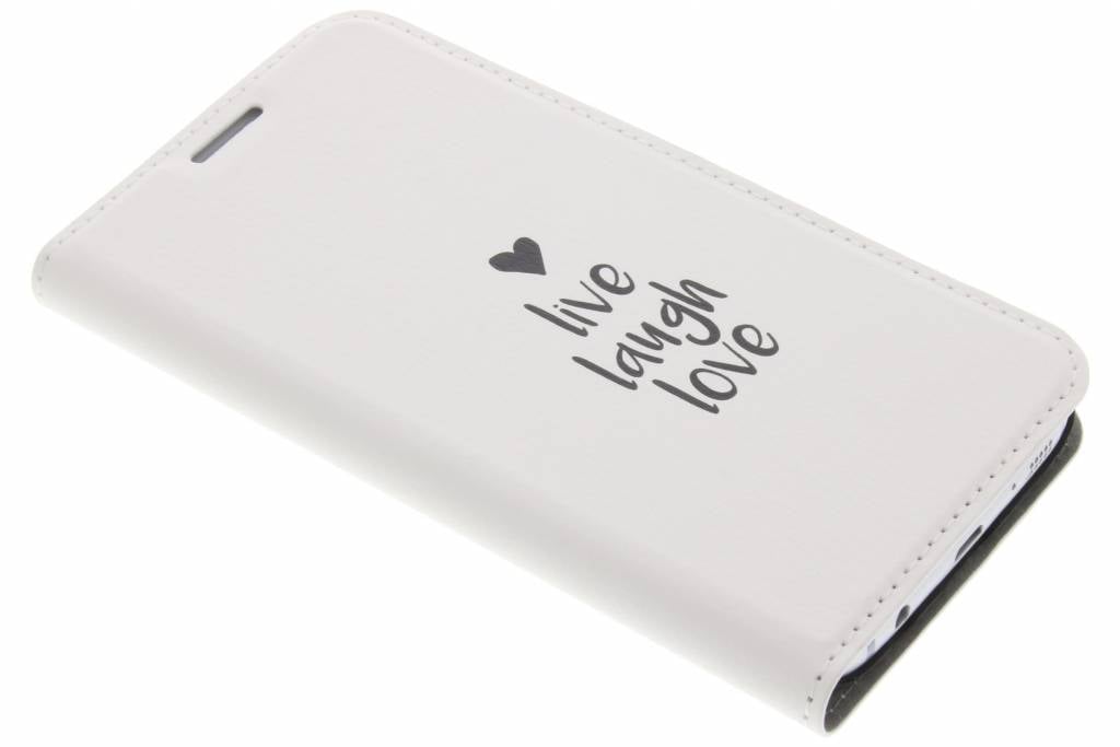 Image of Quote Design Live Laugh Love Design Booklet voor de Samsung Galaxy S7