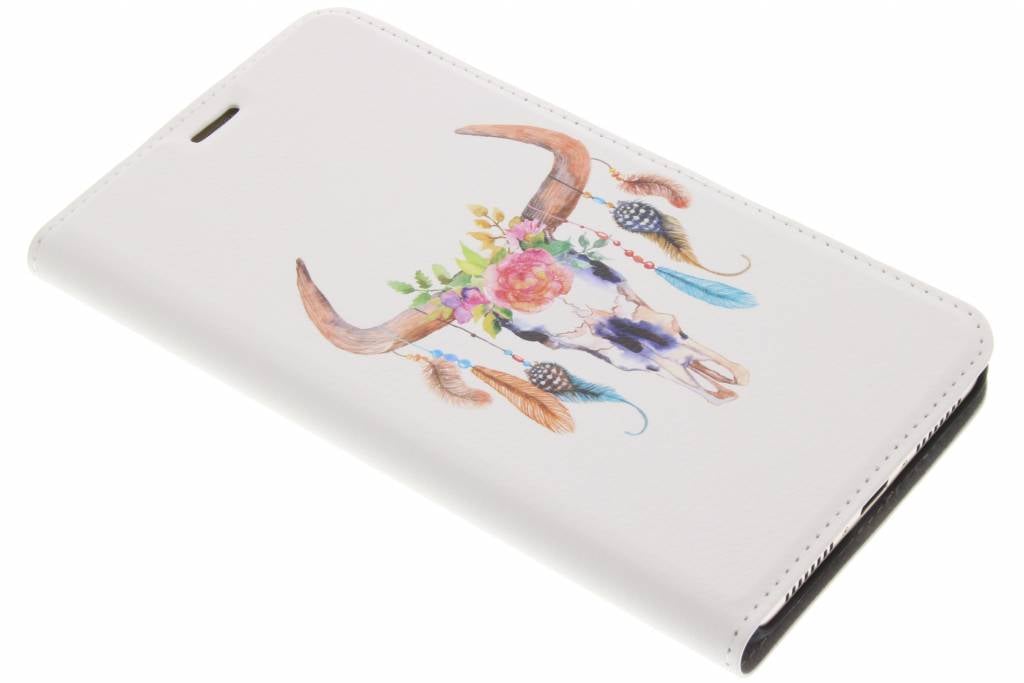 Image of Bull Skull Feathers Design Booklet voor de Huawei Mate 9