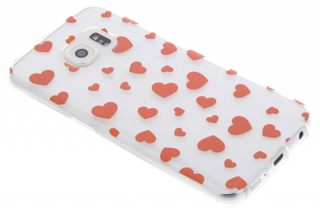 Image of Rode hartjes Love TPU hoesje voor de Samsung Galaxy S6 Edge