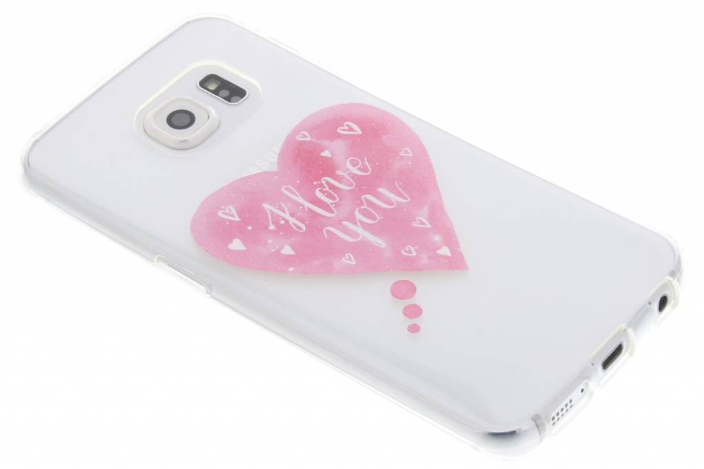 Image of I Love You Heart Love Quote TPU hoesje voor de Samsung Galaxy S6 Edge