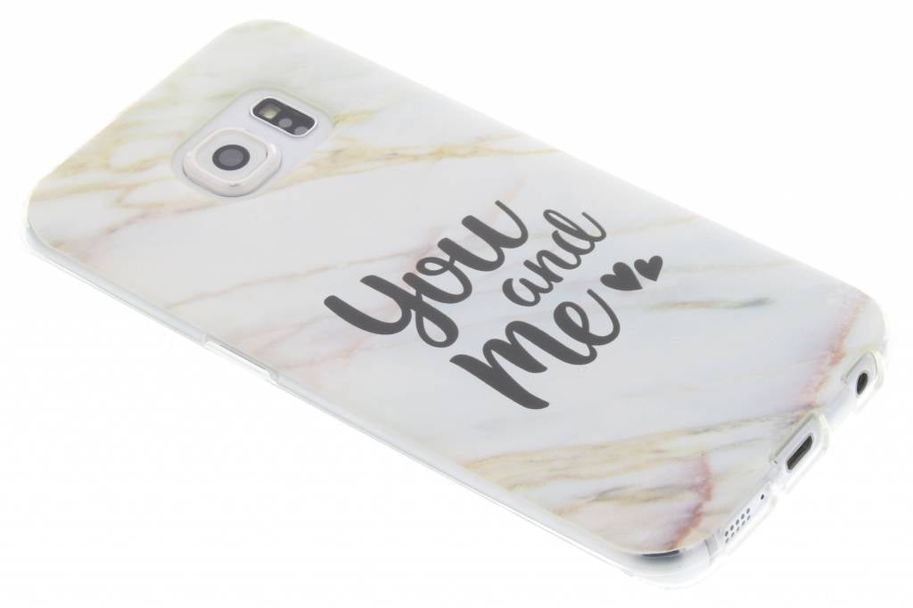 Image of Marble Multicolor Love Quote TPU hoesje voor de Samsung Galaxy S6 Edge