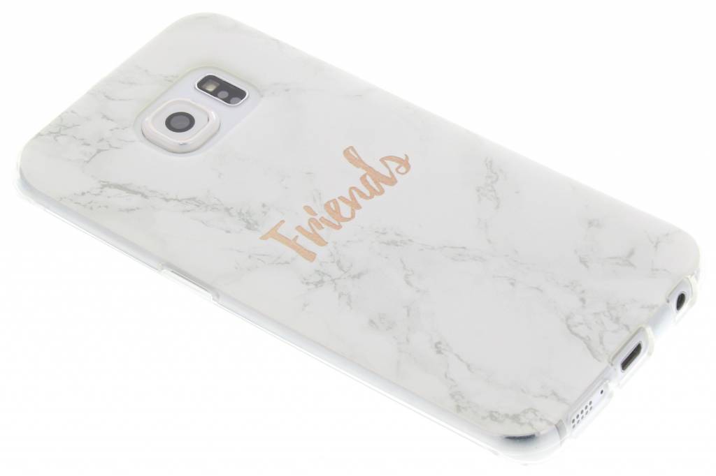 Image of BFF White Marble Love TPU hoesje voor de Samsung Galaxy S6 Edge