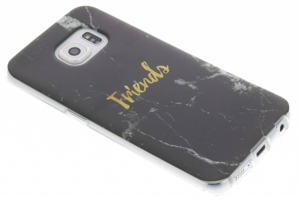 Image of BFF Black Marble Love TPU hoesje voor de Samsung Galaxy S6 Edge
