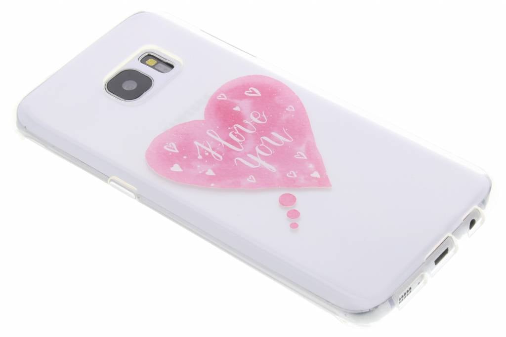 Image of I Love You Heart Love Quote TPU hoesje voor de Samsung Galaxy S7 Edge