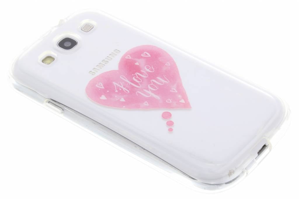 Image of I Love You Heart Love Quote TPU hoesje voor de Samsung Galaxy S3