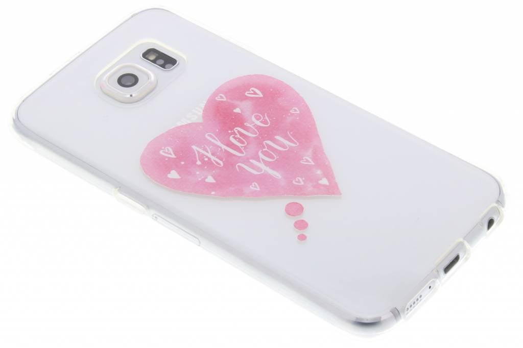 Image of I Love You Heart Love Quote TPU hoesje voor de Samsung Galaxy S6