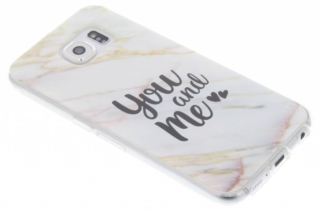 Image of Marble Multicolor Love Quote TPU hoesje voor de Samsung Galaxy S6