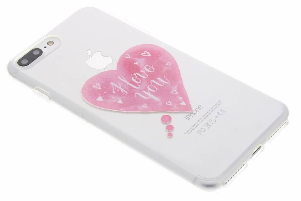 Image of I Love You Heart Love Quote TPU hoesje voor de iPhone 7 Plus