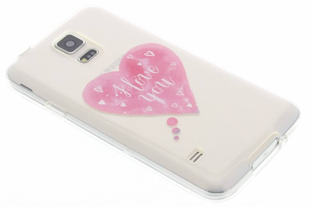 Image of I Love You Heart Love Quote TPU hoesje voor de Samsung Galaxy S5 (Plus) / Neo