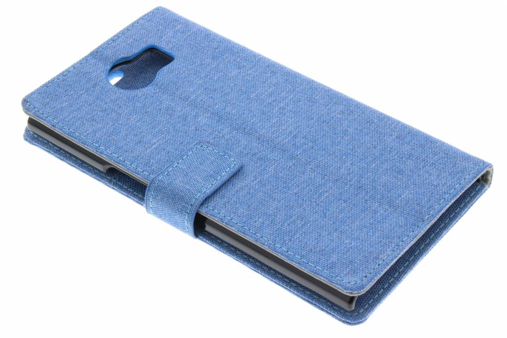 Image of Blauwe linnen booktype hoes voor de Blackberry Priv