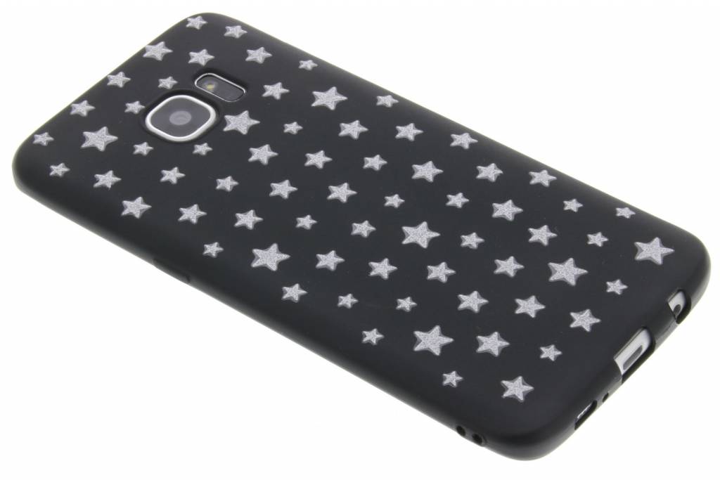 Image of Zilveren sterren glitter design TPU case voor de Samsung Galaxy S7 Edge