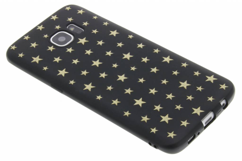 Image of Gouden sterren glitter design TPU case voor de Samsung Galaxy S7 Edge