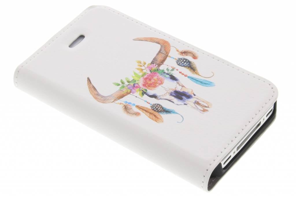 Image of Bull Skull Feathers Design Booklet voor de iPhone 4 / 4s