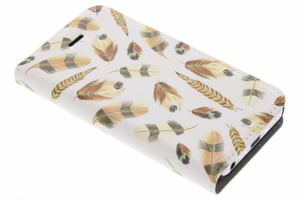 Image of Feathers Brown Design Booklet voor de iPhone 5c